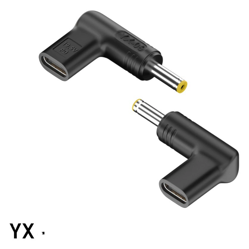 Адаптер для зарядки ноутбука Type-C на DC Круглый квадратный преобразователь для быстрой зарядки PD 100 Вт