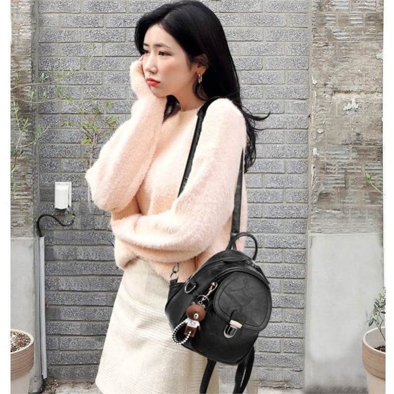 迷你多功能可斜挎小双肩包女2025新款简约百搭休闲多用单肩背包潮|undefined