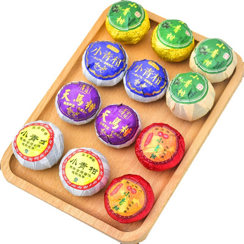 Factory wholesale Xinhui Xiaoqing orange peel raw sun Pu 'er tea ripe tea orange tea orange tea specialty orange peel orange tea 500g