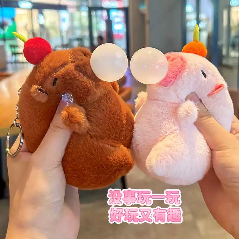 여성을위한 카비발라 인형 거품 퍼피 인형 펜던트 봉제 학생 선물 휴대용 귀여운 SCHOOLBAG 작은 펜던트