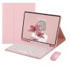 Pink+ordinary round keyboard+dual -molded mouse