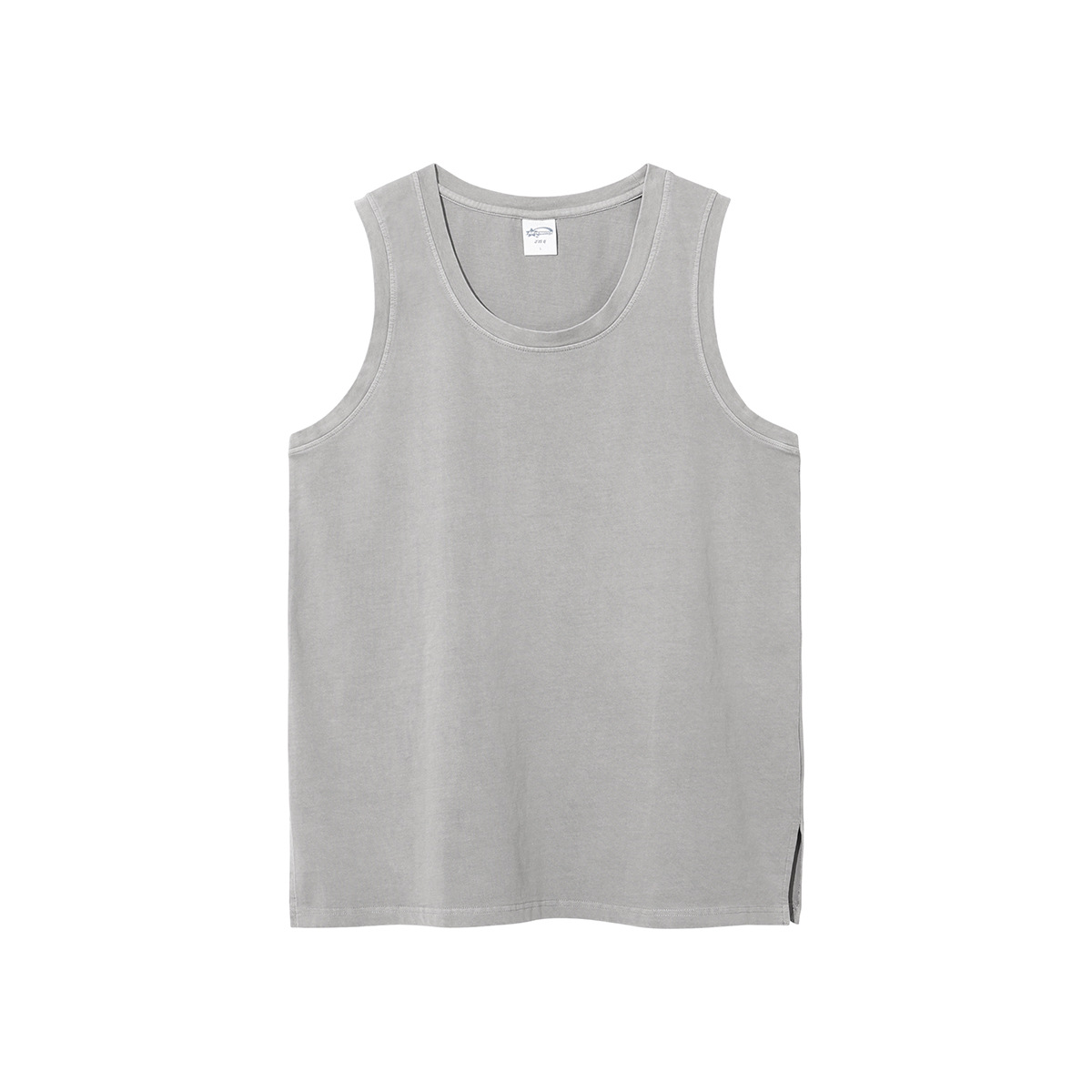 Chaleco de verano, nuevo producto, estilo retro lavado, con dobladillo dividido y efecto desgastado, chaleco informal deportivo para hombre, camiseta sin mangas de algodón puro para hombre