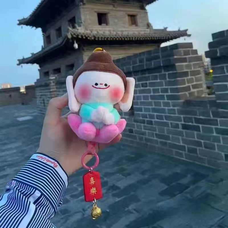 【現物】大同文創仏小伴蓮好礼美術館仏人形公仔山西ストラップキーホルダー|undefined