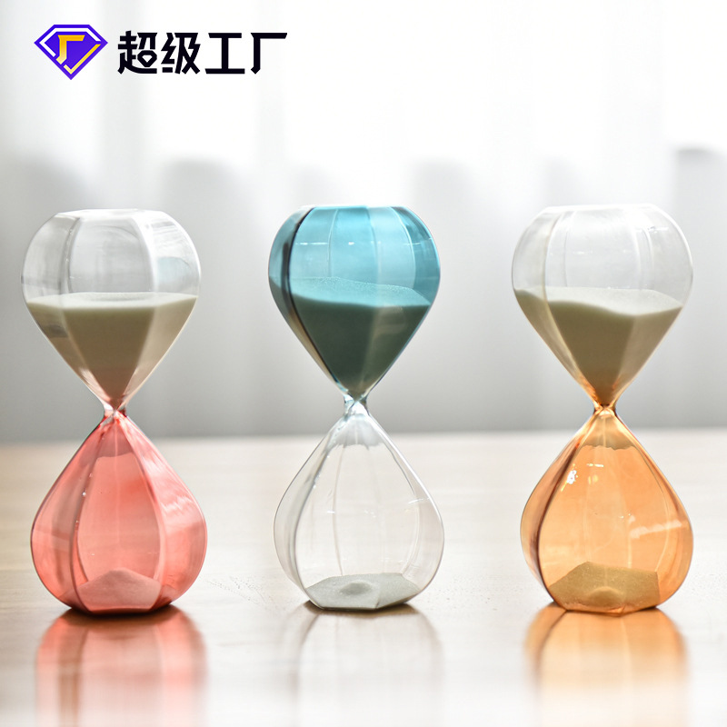 Nordic hogar vidrieras reloj de arena temporizador 30 minutos creativo regalo decoración temporada de graduación regalo del Día de San Valentín
