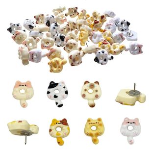 Cross-Border New Creative Cat Thumbtacks Cute Cartoon Resin Photo Wall Cork Board Decoration Thumbtacks Thumb Nails
