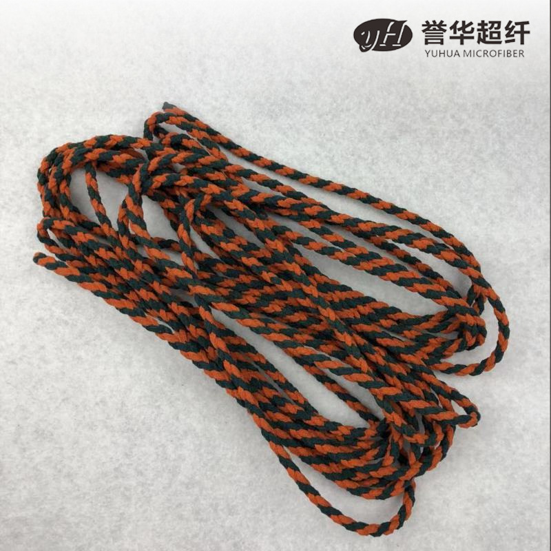 彩色超纤皮条编织绳  三股编织皮革绳 服饰家居工艺品用超纤皮绳