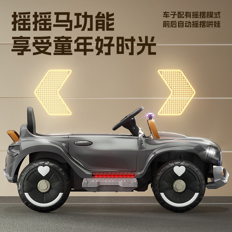 coche eléctrico para niños con cuatro ruedas, coche de batería para niños con juguetes de control remoto