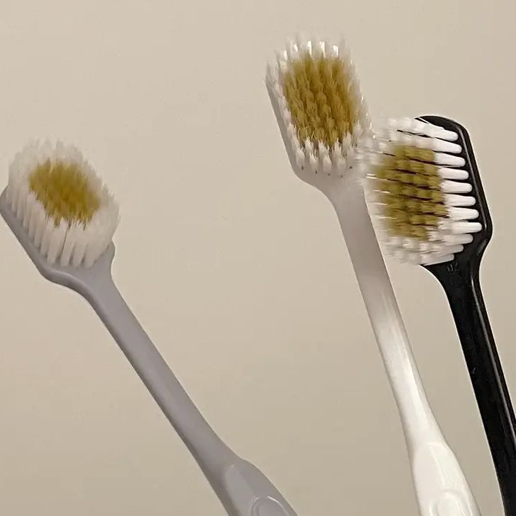 3本入り ~ ワイドヘッド細い毛成人家庭用家庭用カップル旅行携帯ソフト毛歯ブラシ日系シンプル歯ブラシ|undefined