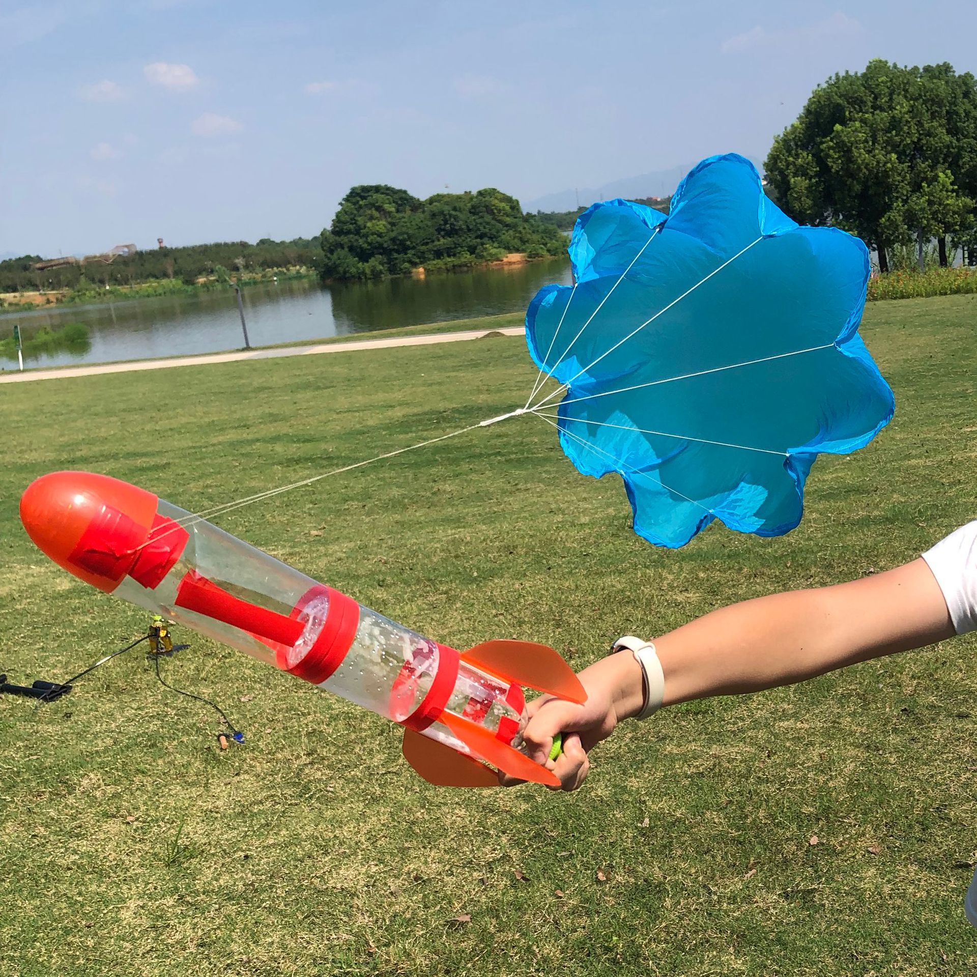 航达软布大力马制作火箭专用水火箭回收装置降落伞航模伞降用配件