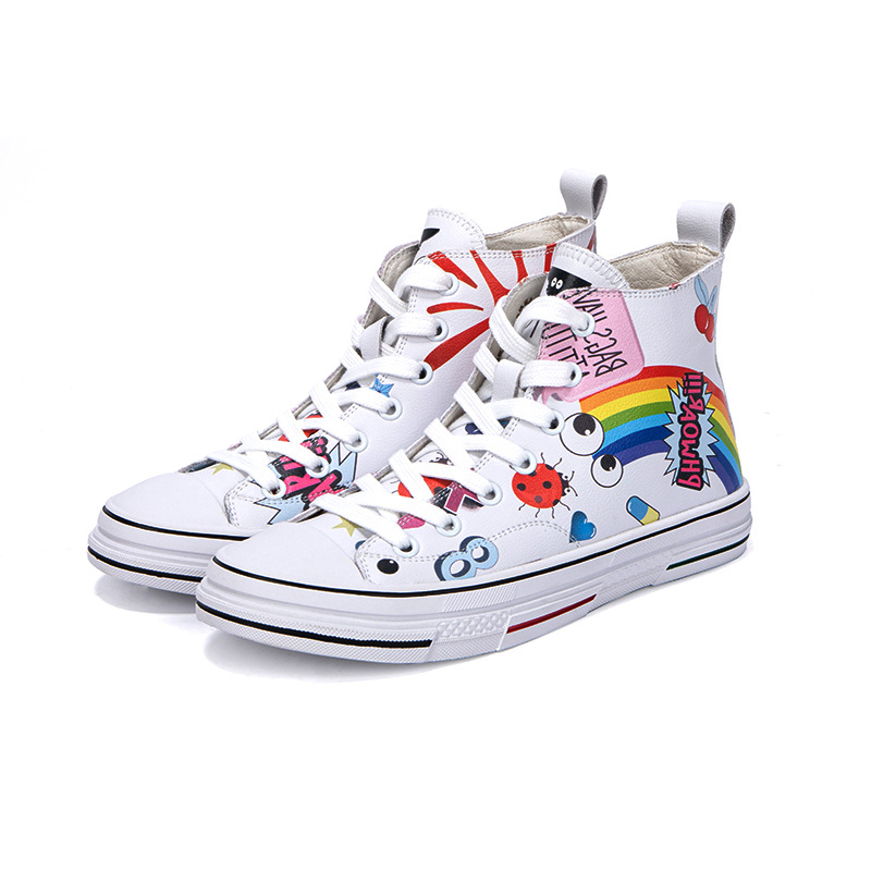 EYETHEME zapatos planos de alta calidad de impresión de cuero de moda zapatos de marca de moda de nicho de moda A131#