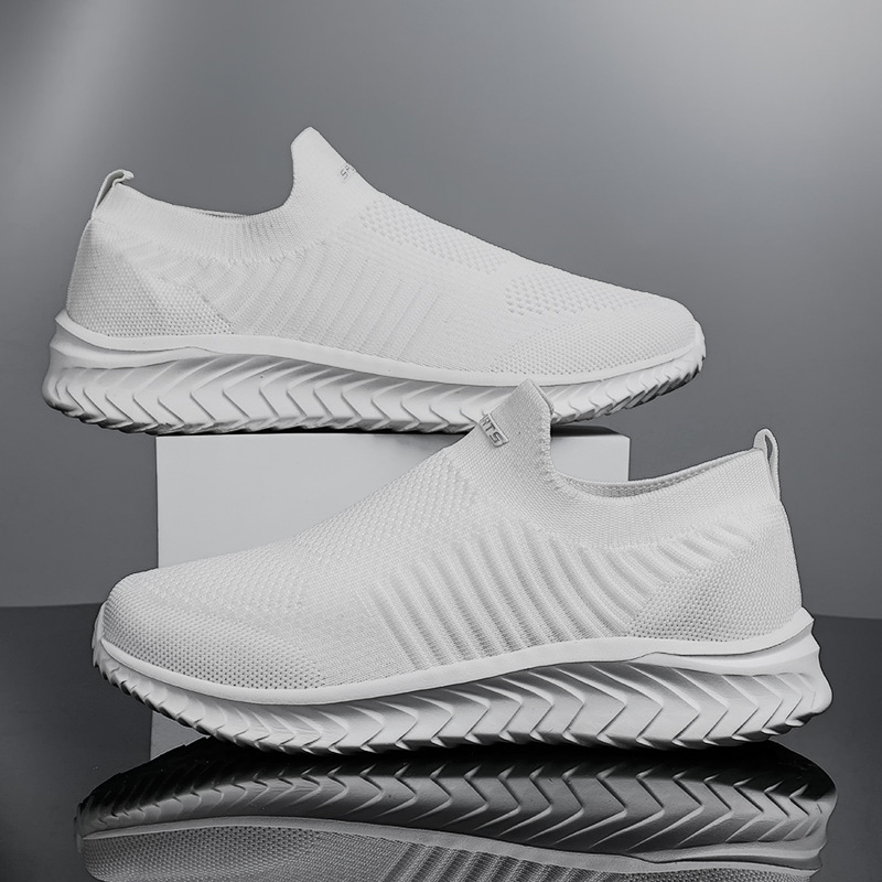 2025 primavera nueva pareja zapatos de tejido femenino cómodos zapatos casuales de malla transpirables zapatos deportivos de hombre zapatos de altura baja