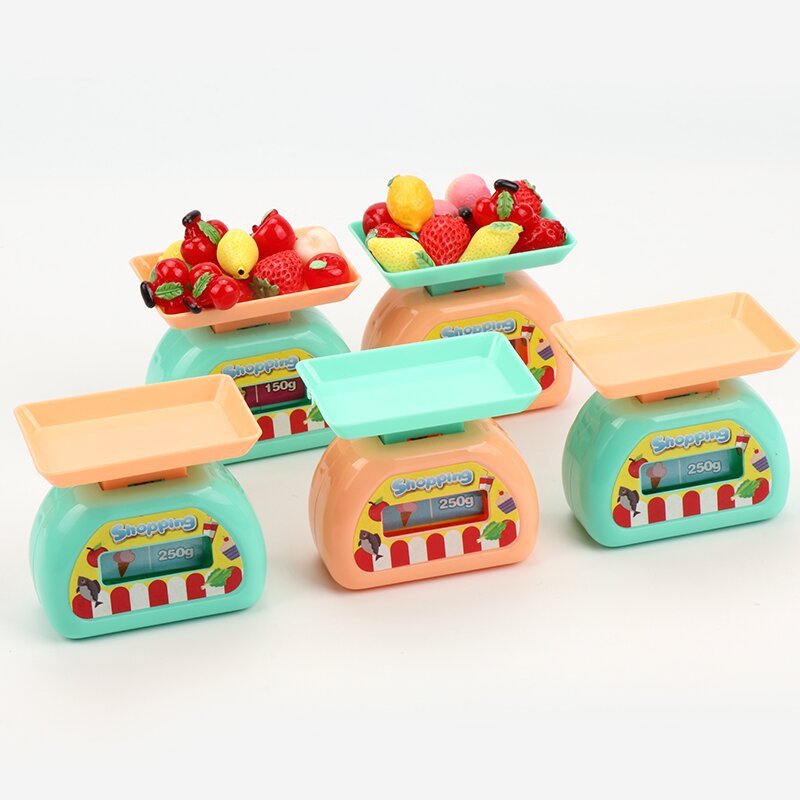 ままごとミニトレイスケールおもちゃスーパーマーケットキッチンショッピングモールプラスチック計量シミュレーションドールハウスシーンアクセサリー|undefined