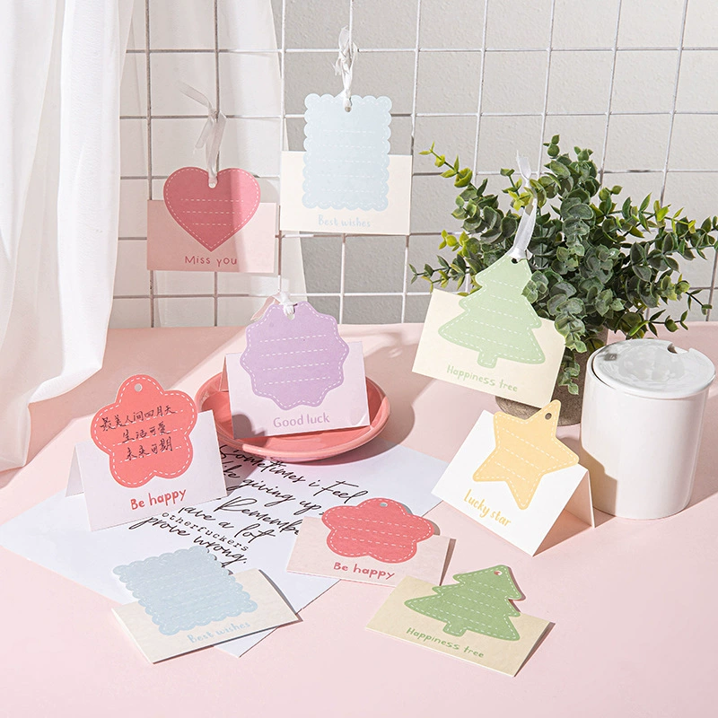 Новая трансграничная поздравительная открытка с благословением, маленькая свежая открытка, выпечка, цветочный магазин, поздравительная открытка на день рождения с ремешком с отверстием