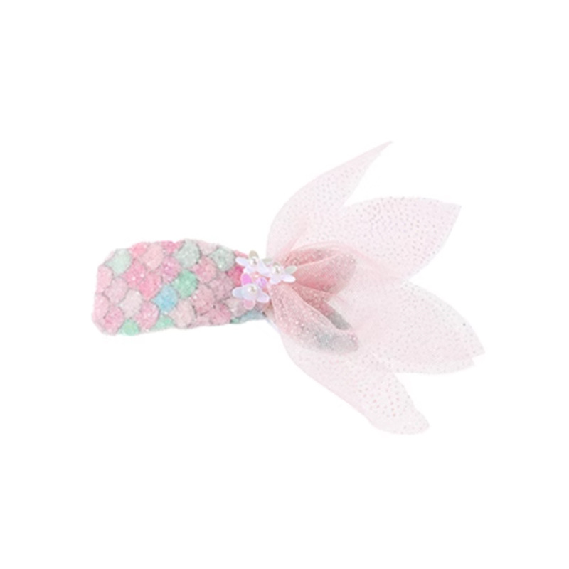 Clips de cabello de cola de sirena brillante para niños frente lateral frangeo clips de cabello rotos clips de cabello de princesa de niña