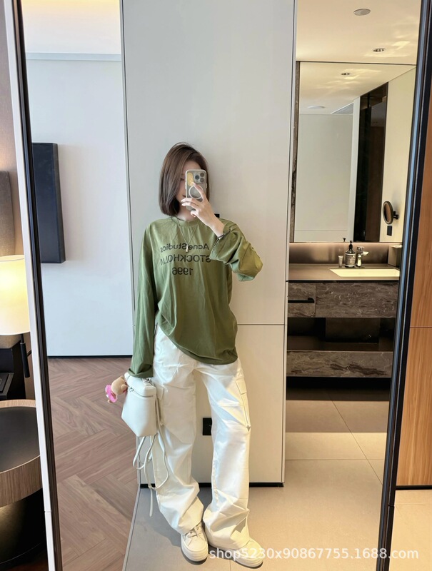 1966Ac 新配色oversize慵懒风长袖防晒t恤女独特宽松休闲上衣|undefined