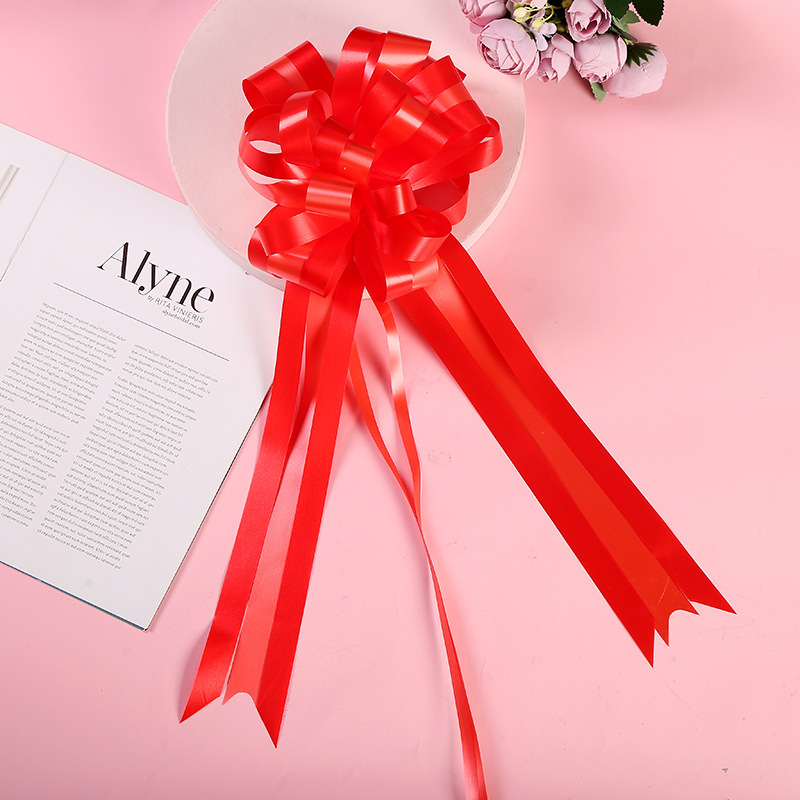 Flor tienda suministros gran perezoso tirar flor material de embalaje de dos colores arco flor bola boda coche mano tirar flor