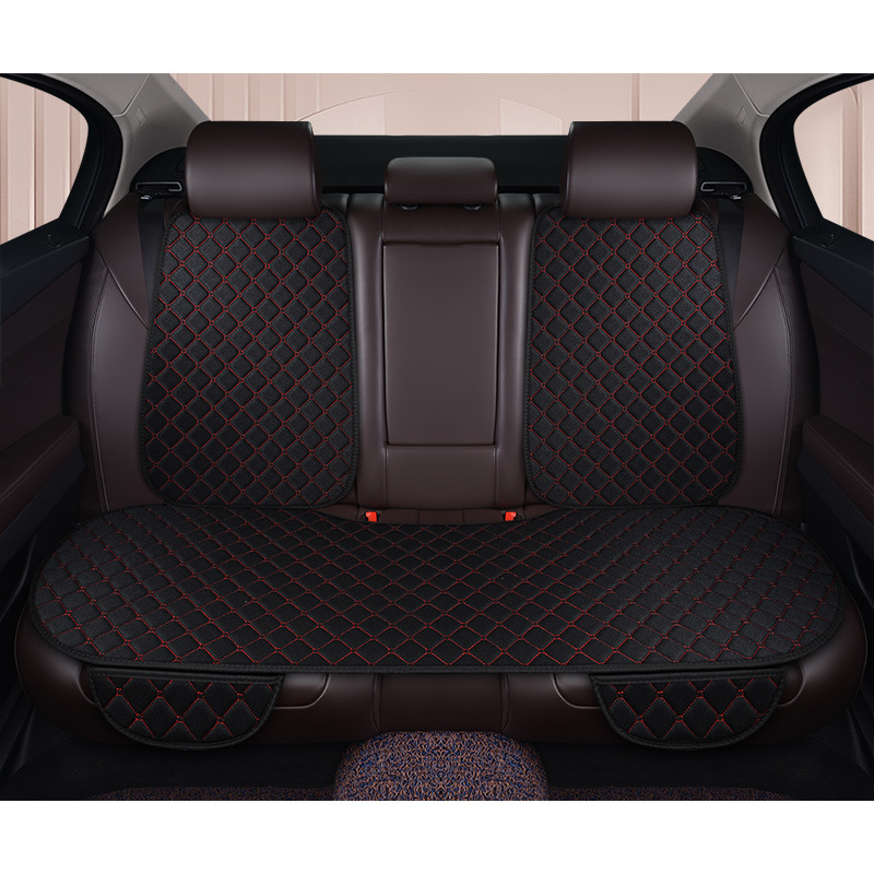 Cojín de asiento de automóvil lino cojín de asiento de automóvil lino cubierta de asiento de automóvil tres piezas cojín de asiento cojín de automóvil exportación ventas calientes