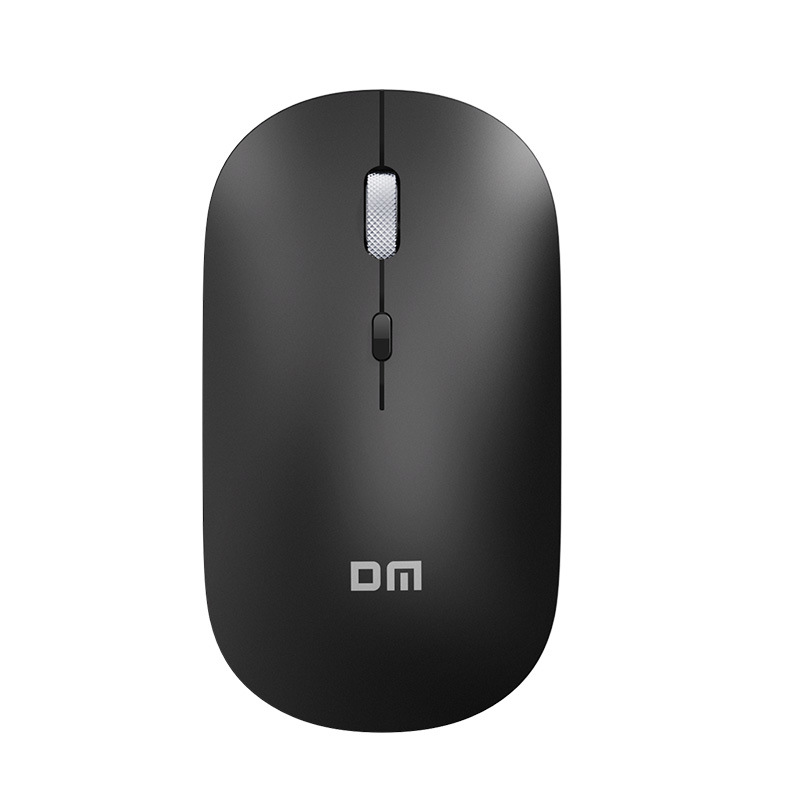 Mouse da ufficio con trasmissione wireless Bluetooth DM 2.4GHz, design leggero e nero per una presa comoda_voghion.com