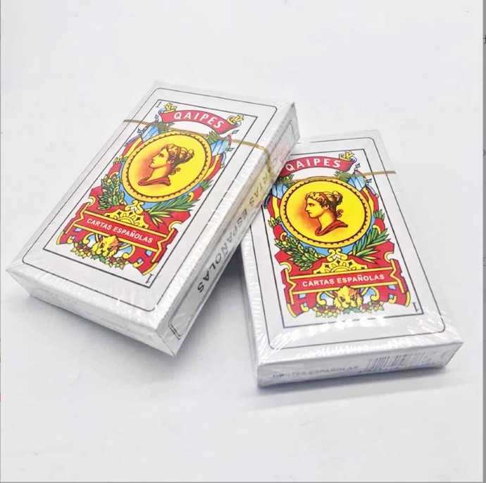 Fabricante proveedor español de cartas de poker comercio exterior de poker de papel de corazón negro reina 50 juegos de poker