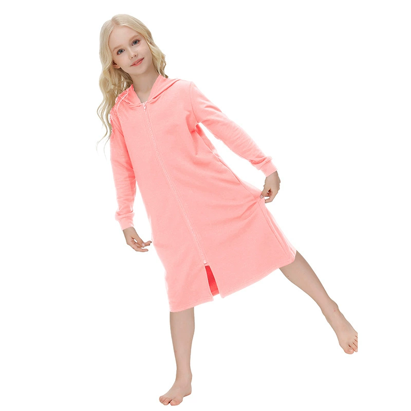  Cartoon demi-season comfortable pijama for men and women with zipper, long bathrobe, European style, for teenagers
