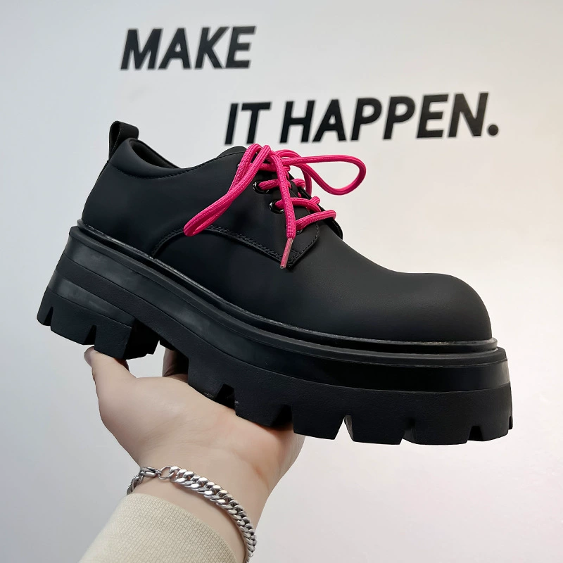 Large size47 Низкие ботинки Martin мужской 2025 новый толстый подошв большая голова корейская версия Genuine Leather