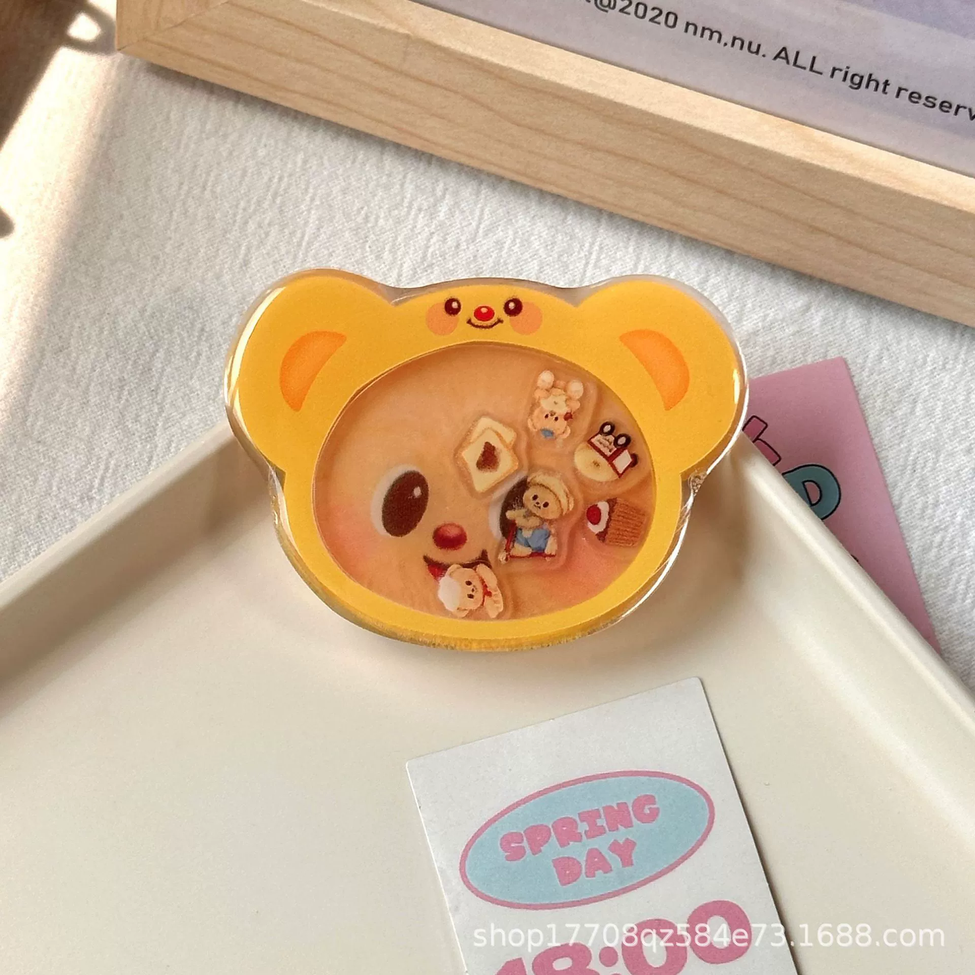 Hello Kitty, милое покрытие/декор, детский качающий держатель, воздушная подушка, трубка, регулируемый трёхмерный вращающийся держатель для телефона с маленькими мишками