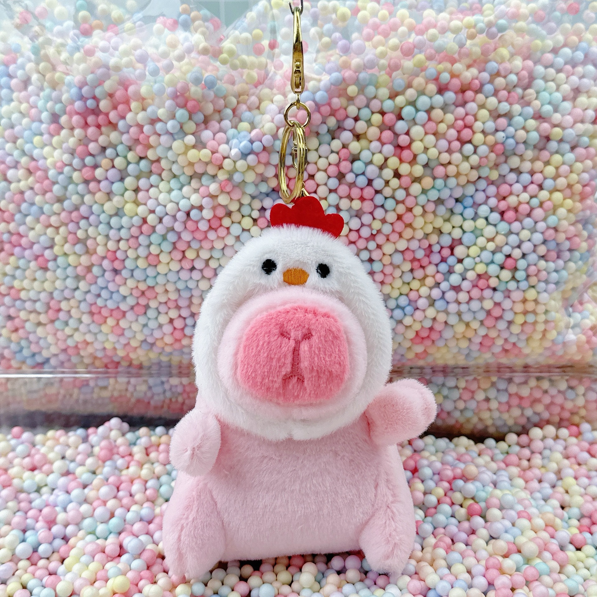 병아리 모자 핑크 카피발라 + 골드 버클