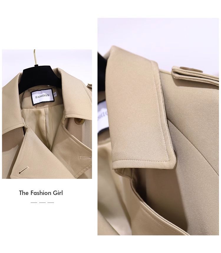 ng2510292 Women's Trench 2025 New Spring And Autumn Small Size Mid-Length Waist-Cinching Elegant Trendy Coat This Year_ecoleips.com