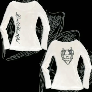2026 spring and autumn new style slim Y2K style women's print Gothic personality hot girl long-sleeved T-shirt shirt top wholesale