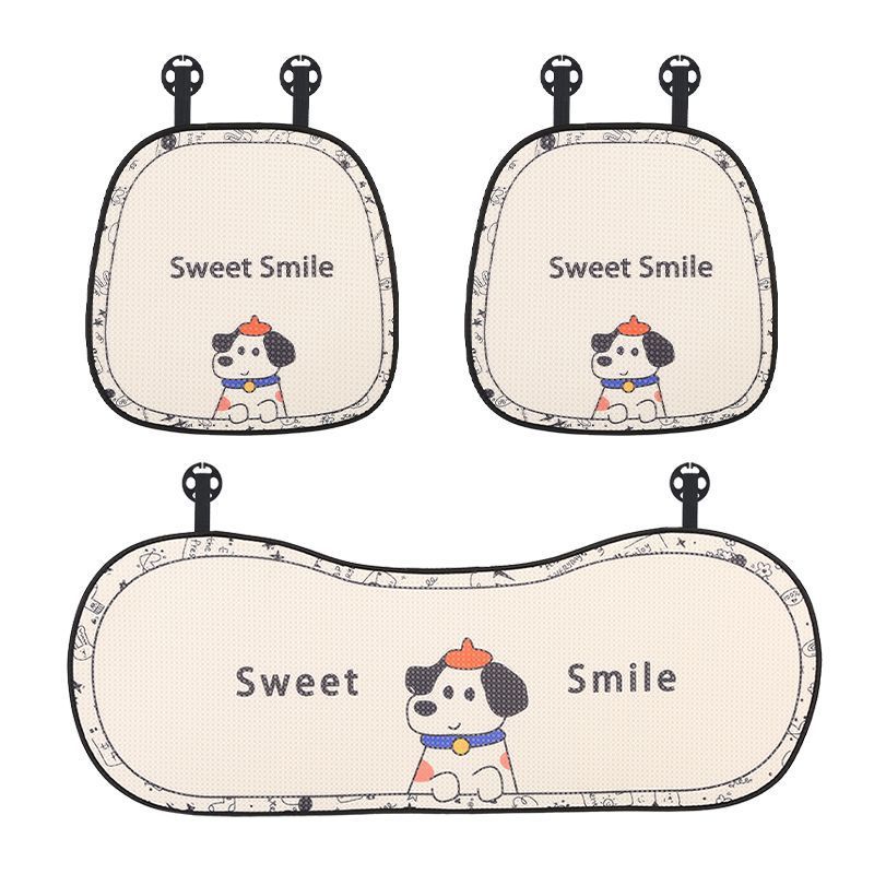 Clearance Sale: Cute Cartoon Dog Car Seat Covers, Universal for All Seasons, Ice Silk Seat Covers for Women, Summer Seat Covers