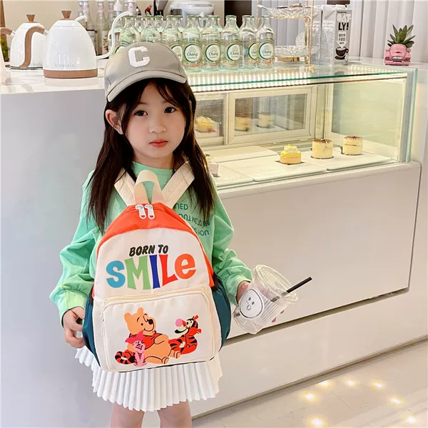 Tigger Children's Backpack Winnie the Pooh Cartoon Backpack Cute Kindergarten Student School Bag High-Looking Backpack