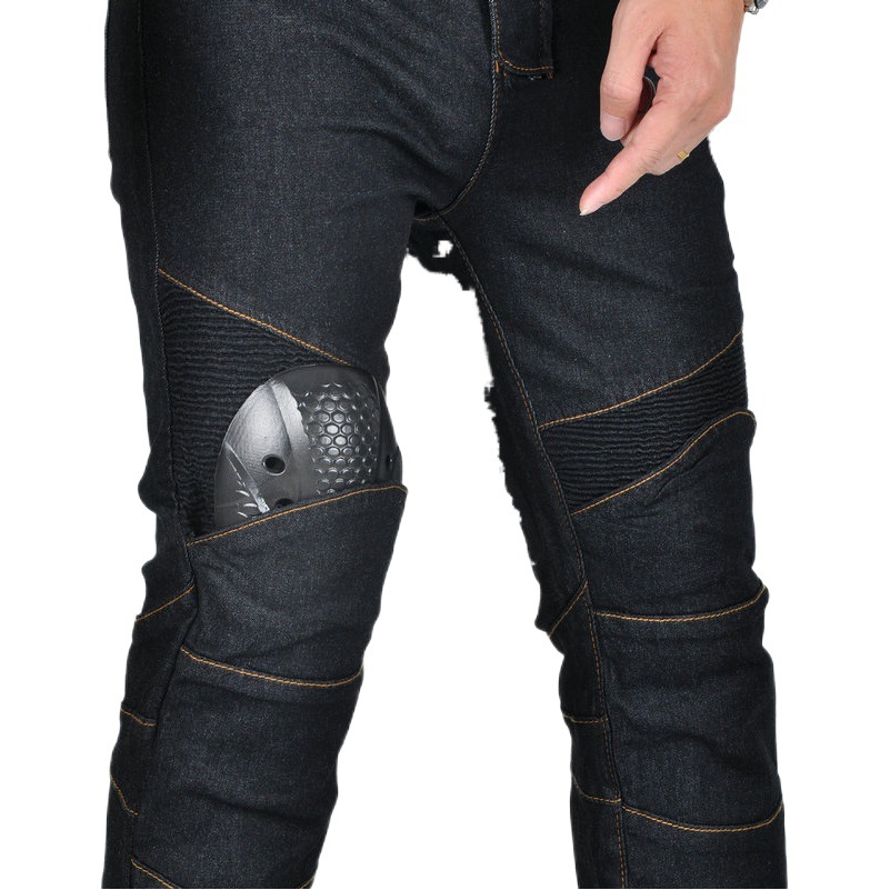 VOLERO carreras de motos pantalones de montar motocicleta off-road Knight jeans rectos retro stretch pantalones anti-caída