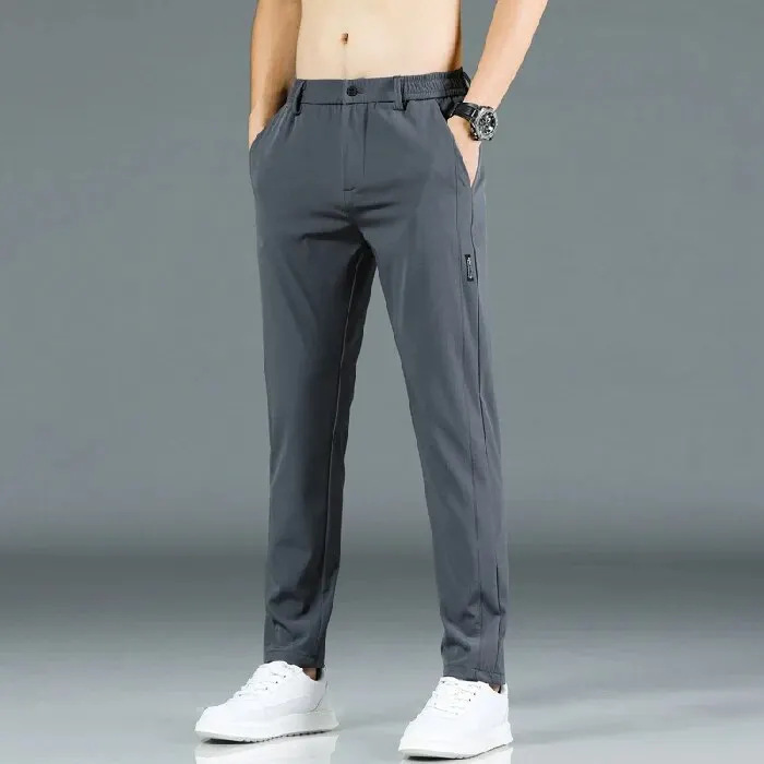 Summer Ice Silk Business Pants Straight Men's Pants Loose Casual Cross-border Wholesale Breathable Slim-fit Pants