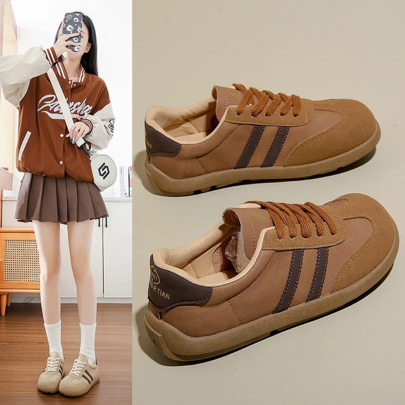 Новые женские кроссовки в корейском стиле для бега, осень 2025, студенческие, спортивные, повседневные, немецкие тренировочные кроссовки, трендовые, 287-1