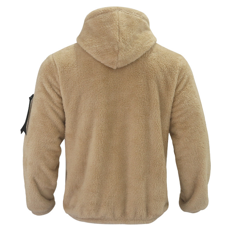 Men's Hooded Jacket Double Sided Arctic Velvet Warm Autumn Winter_voghion.com