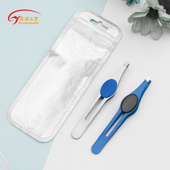 廠家直供不鏽鋼鑷子 正斜口眉夾 修理眉毛夾斜角拔毛夾化妝工具