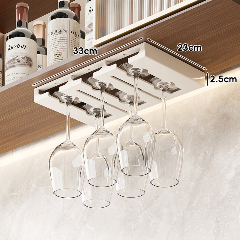 Soporte Colgante para Copas de Vino de Acero al Carbono, Organizador para Bar y Gabinete de Vino