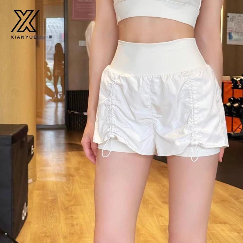 2025 Summer New Yoga Drawstring Sports Shorts Fitness Casual Solid Color Yoga Shorts Women Wholesale 2025 Summer New Yoga Drawstring Sports Shorts Fitness Casual Solid Color Yoga Shorts Women Wholesale