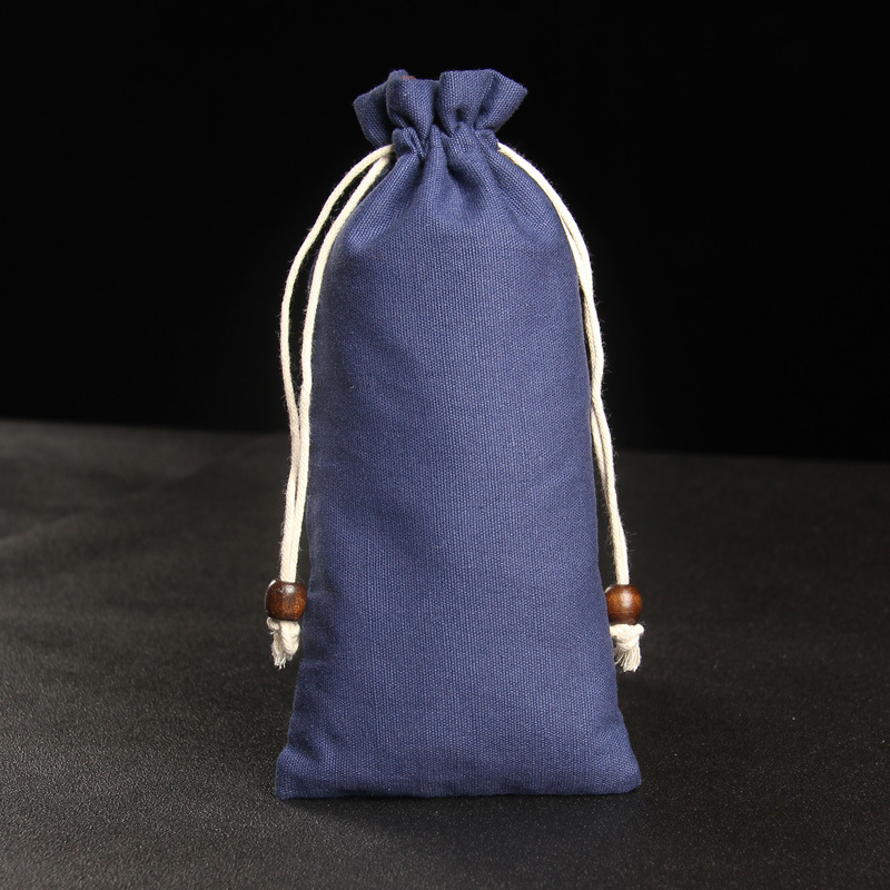厂家现货手机袋棉麻抽绳束口布袋手串袋珠宝首饰收纳袋包装袋