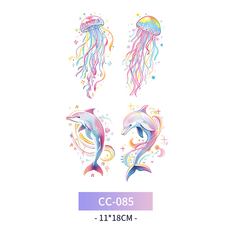 Transfronterizo en stock al por mayor de halloween colorido mariposa tatuaje pegatinas simulación sangrienta cicatriz pegatinas divertidas pegatinas impermeables