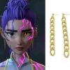 Golden chain, earrings