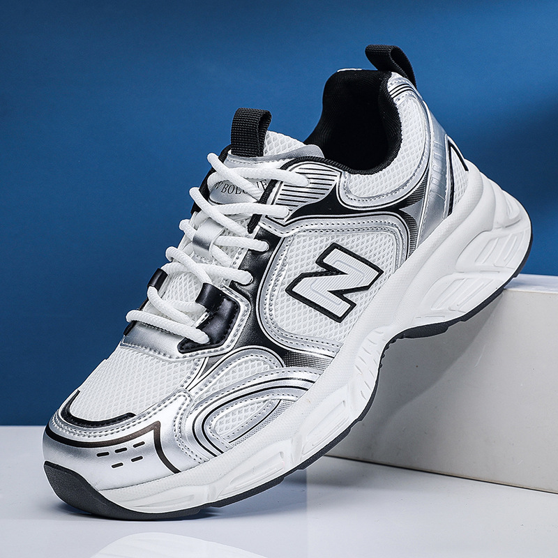 New Balance Official Authentic Women's Shoes Dad Shoes 2025 Men's and Women's Couples Thick-Soled White Shoes Summer Breathable Sports Shoes New Balance Official Authentic Women's Shoes Dad Shoes 2025 Men's and Women's Couples Thick-Soled White Shoes Summer Breathable Sports Shoes