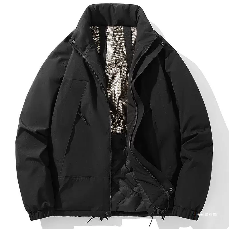 Windproof waterproof climbing travel black down jacket for beloved