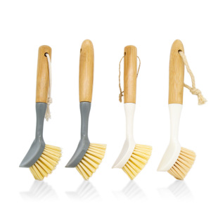 in stock Bamboo Pot Brush Non-stick Oil Kitchen Brush Wooden Handle Decontamination Long Handle Cleaning Brush Pot Artifact Wooden Non-stick Oil