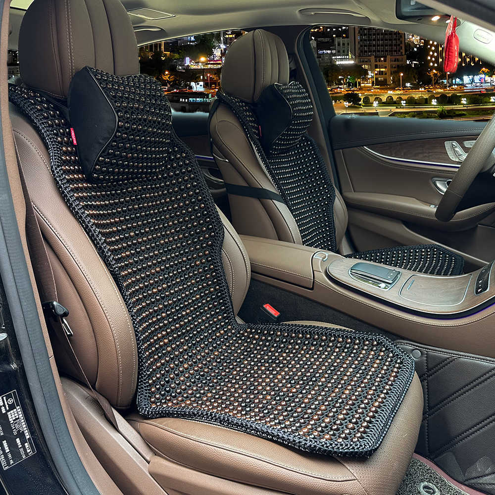 Natural Hand-Crocheted Bodhi Car Seat Cushion Summer Ventilated Seat Cushion Single Piece Bodhi Cushion Beads Cool Cushion Seat Cushion