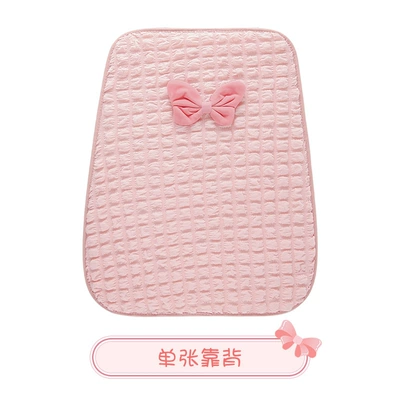 Car seat cushion summer four-season Seat cushion, seat cover - pink-puff-bow-one-backrest