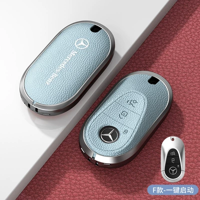Car key bag | S400 Without Car Logo Men's - standard-f-type-one-button-start-blue-zinc-alloy-single-shell