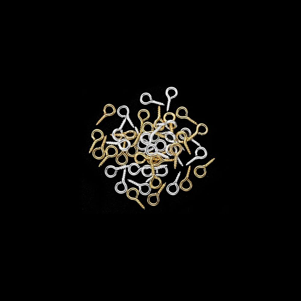 Or et argent (100 chacun) / 4*8mm [diamètre de bague * hauteur] 200 PCs/sac/17g