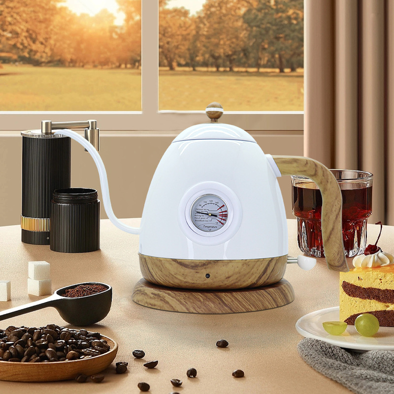 Tetera eléctrica de café de vertido Jigao GL-E6B, pico largo retro – 110V estándar estadounidense, venta transfronteriza.