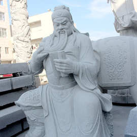花岗岩石雕关公像图片大全 关公石雕像价格 福建石雕佛像厂家直销